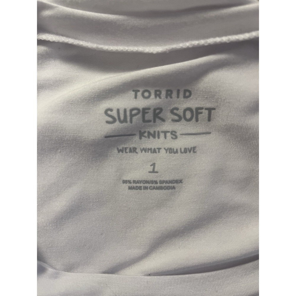 Perfect Super Soft Crew Tee Size 1 Women's Plus Size NWT - Picture 7 of 10